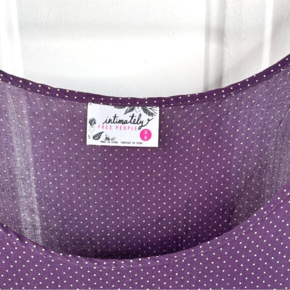 Free People Intimately Free Voile and Lace Trapeze Slip Dress Purple Size Medium - Picture 6 of 8